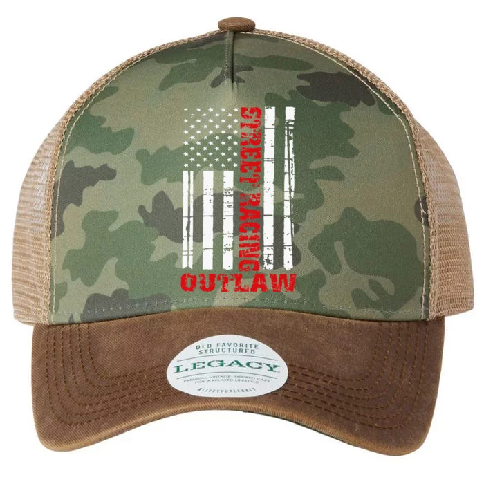 Street Racing Outlaw Flag American Drag Racing Legacy Tie Dye Trucker Hat