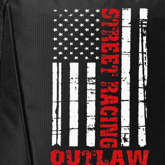 Street Racing Outlaw Flag American Drag Racing City Backpack