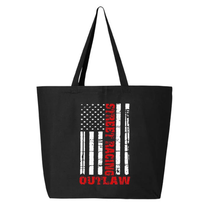 Street Racing Outlaw Flag American Drag Racing 25L Jumbo Tote