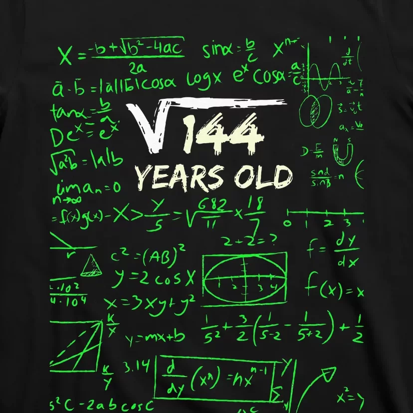 Square Root Of 144 12th Birthday 12 Years Old Gift T-Shirt