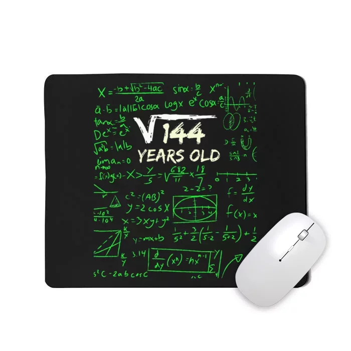 Square Root Of 144 12th Birthday 12 Years Old Gift Mousepad