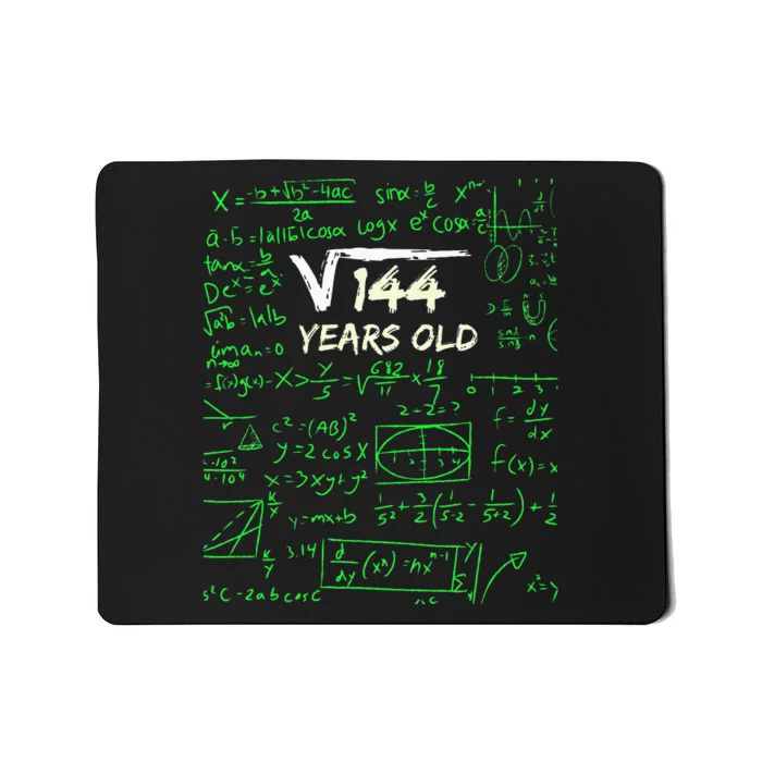 Square Root Of 144 12th Birthday 12 Years Old Gift Mousepad