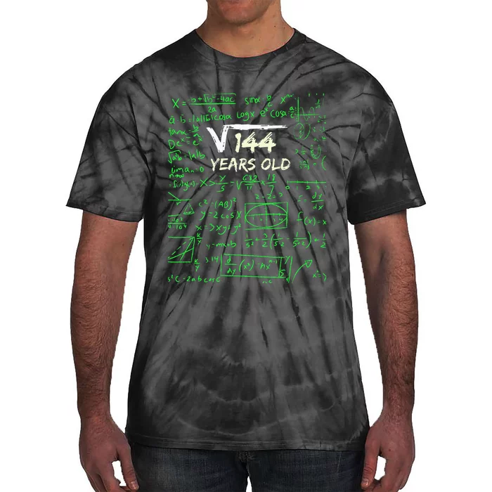 Square Root Of 144 12th Birthday 12 Years Old Gift Tie-Dye T-Shirt