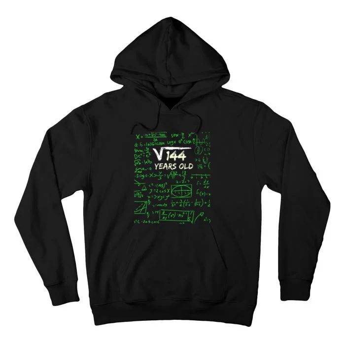 Square Root Of 144 12th Birthday 12 Years Old Gift Tall Hoodie