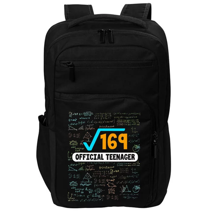 Square Root Of 169 13 Years Old Teenager Birthday Impact Tech Backpack