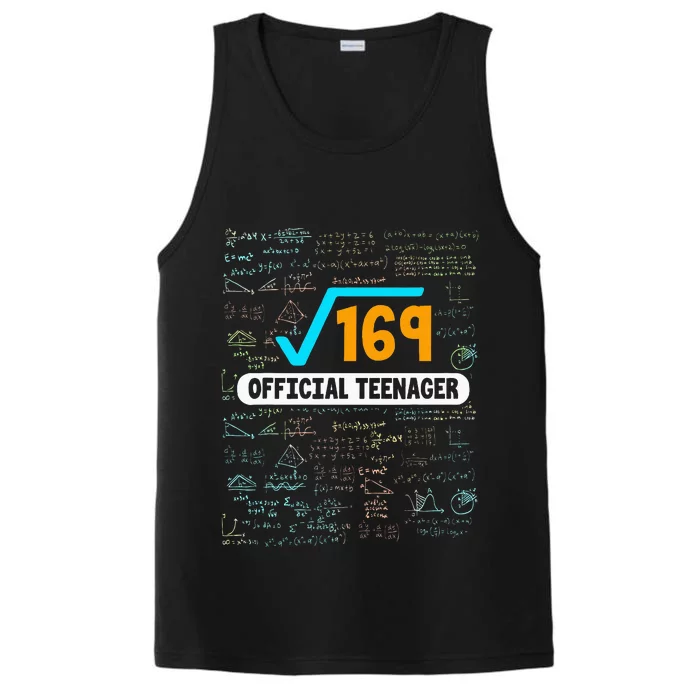 Square Root Of 169 13 Years Old Teenager Birthday Performance Tank