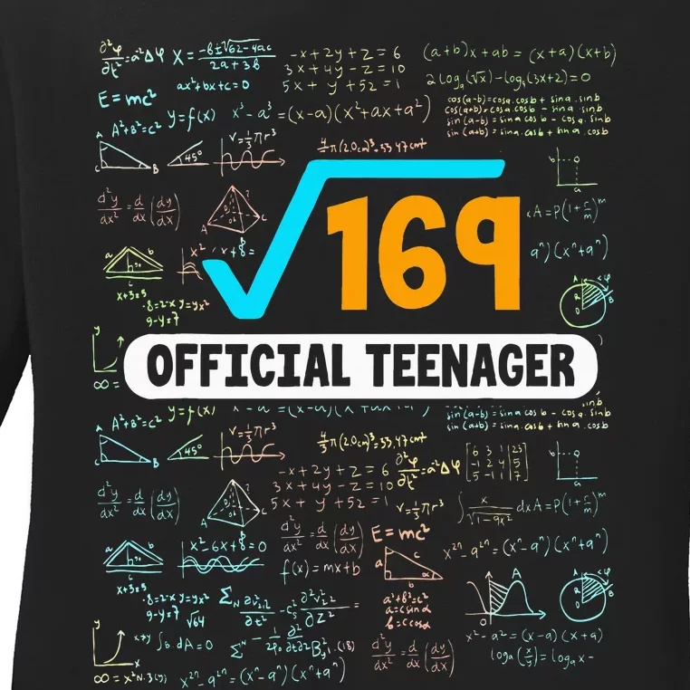 Square Root Of 169 13 Years Old Teenager Birthday Ladies Long Sleeve Shirt