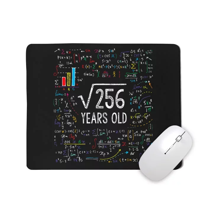 Square Root Of 256 16th Birthday 16 Year Old Gifts Math Bday Mousepad