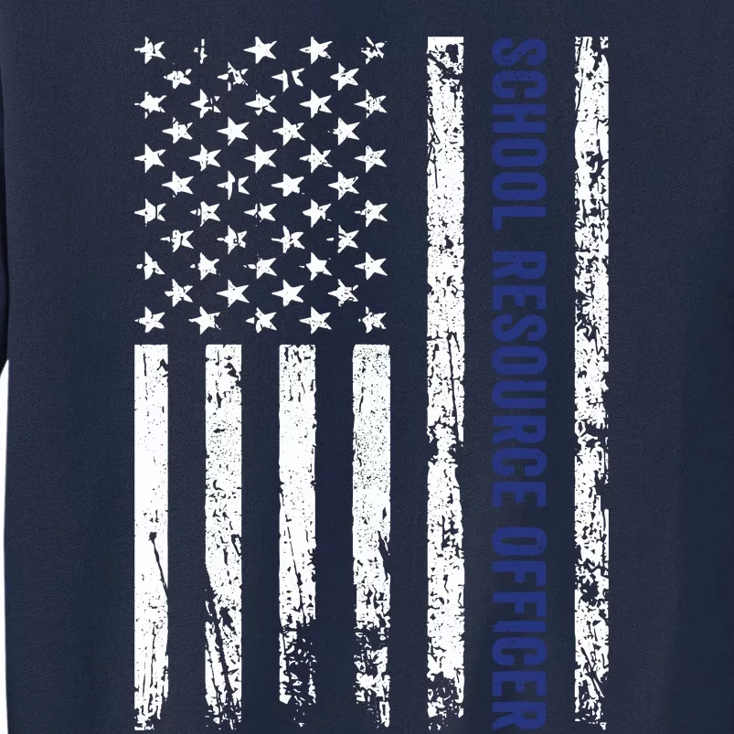 School Resource Officer SRO USA Flag Tall Sweatshirt