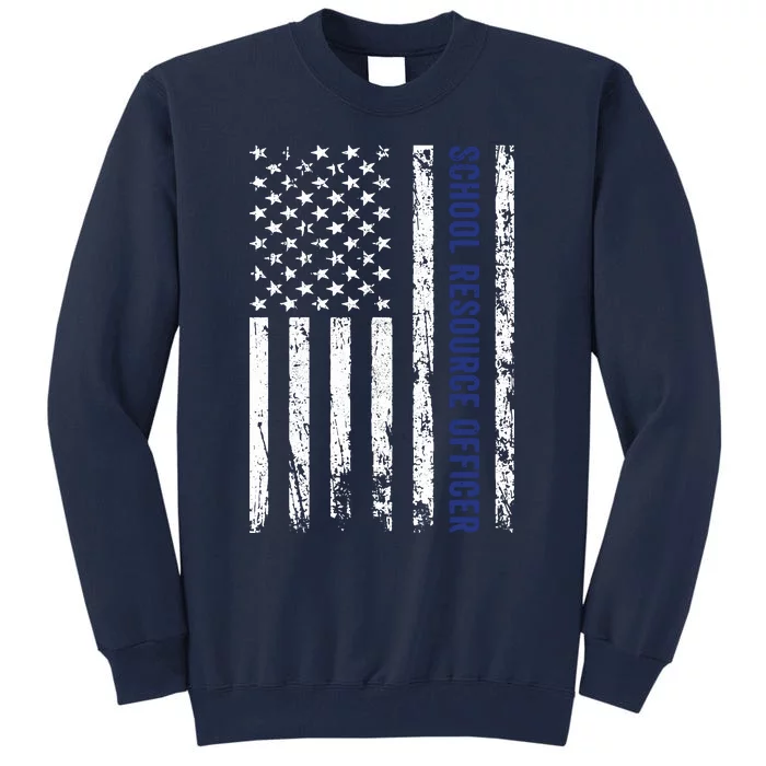 School Resource Officer SRO USA Flag Tall Sweatshirt