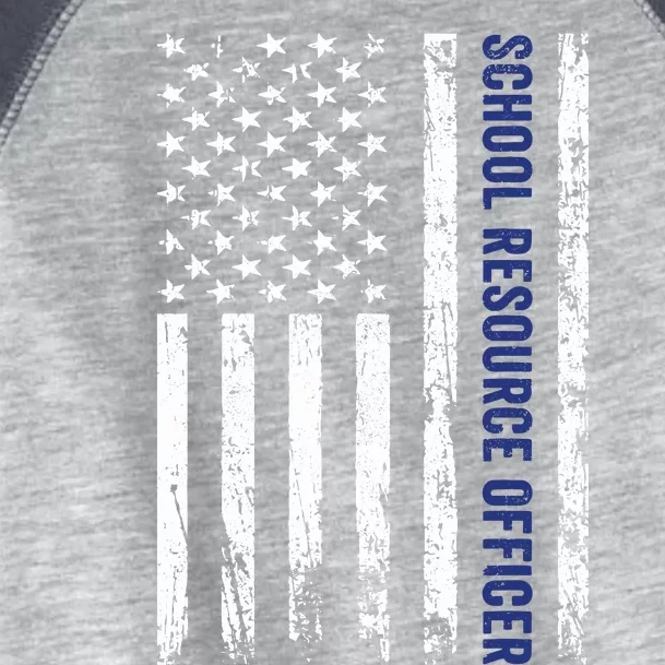 School Resource Officer SRO USA Flag Toddler Fine Jersey T-Shirt