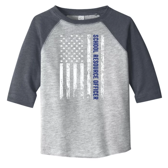 School Resource Officer SRO USA Flag Toddler Fine Jersey T-Shirt