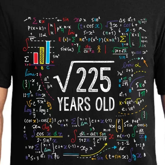 Square Root Of 225 15th Birthday Gift 15 Year Old Gifts Math Bday Gift Pajama Set