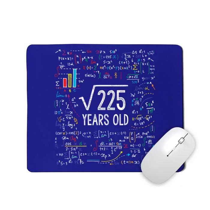 Square Root Of 225 15th Birthday Gift 15 Year Old Gifts Math Bday Gift Mousepad