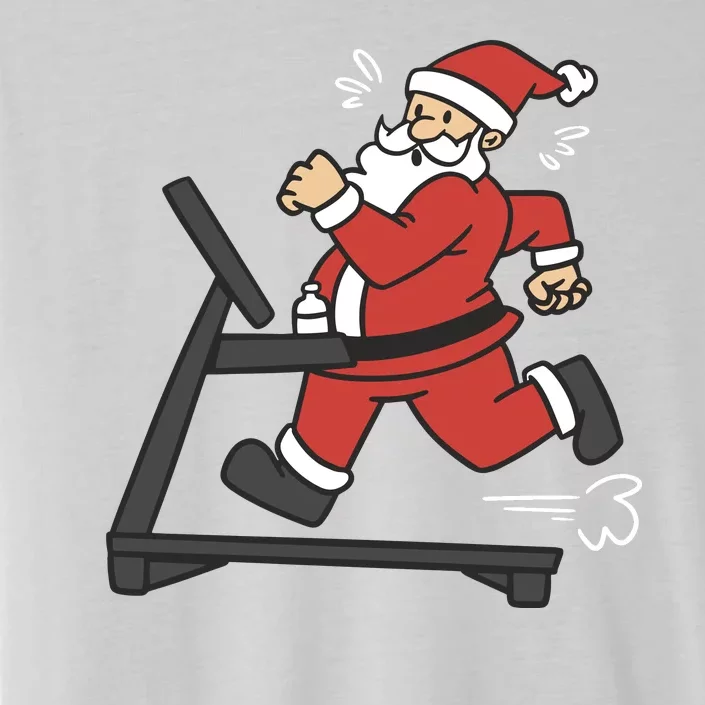 Santa Running On Treadmill Funny Fitness ChromaSoft Performance T-Shirt