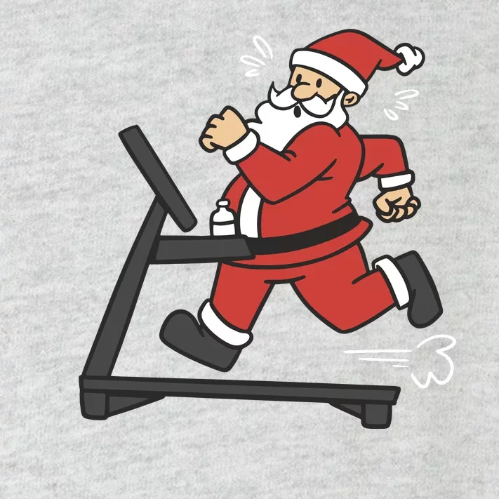 Santa Running On Treadmill Funny Fitness Toddler Long Sleeve Shirt