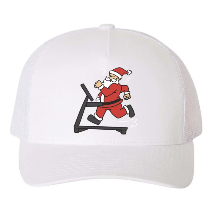 Santa Running On Treadmill Funny Fitness Yupoong Adult 5-Panel Trucker Hat