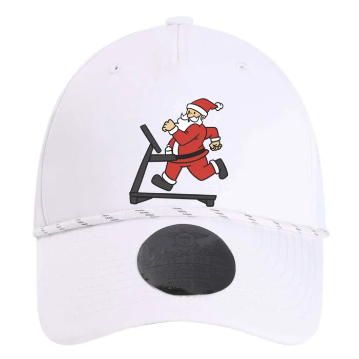 Santa Running On Treadmill Funny Fitness Performance The Dyno Cap