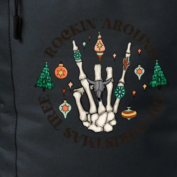 Skeleton Rock On Hand Rockin Around Christmas Tree Pajamas Gift Daily Commute Backpack