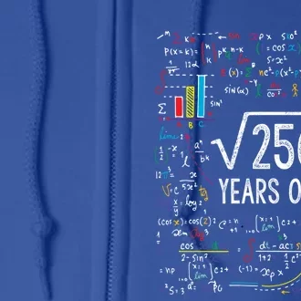 Square Root Of 256 16th Birthday Funny Gift 16 Year Old Gifts Math Bday Full Zip Hoodie