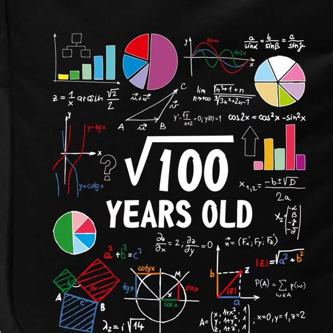 Square Root Of 100 10th Birthday 10 Year Old Love Math Impact Tech Backpack