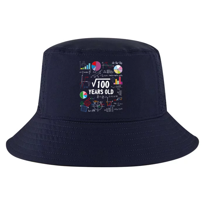 Square Root Of 100 10th Birthday 10 Year Old Love Math Cool Comfort Performance Bucket Hat