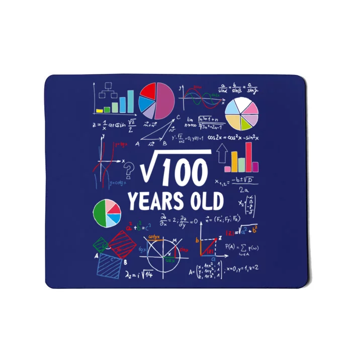 Square Root Of 100 10th Birthday 10 Year Old Love Math Mousepad