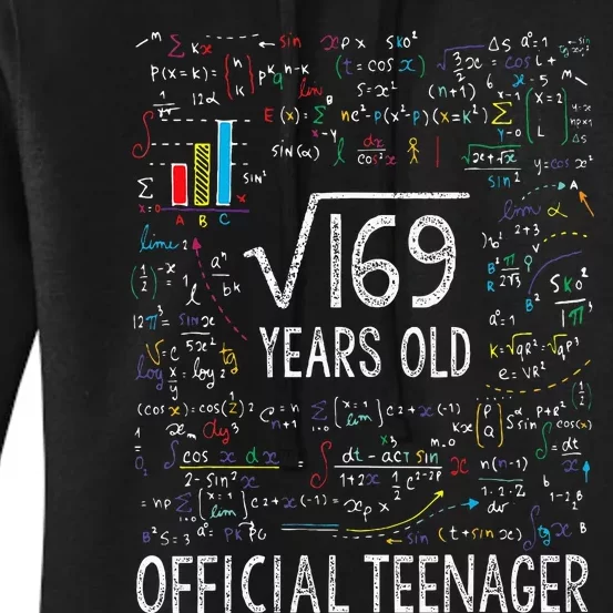 Square Root Of 169 13 Years Old Of.ficial Teenager Birthday Women's Pullover Hoodie