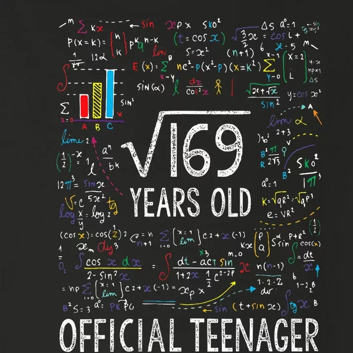 Square Root Of 169 13 Years Old Of.ficial Teenager Birthday Toddler Long Sleeve Shirt