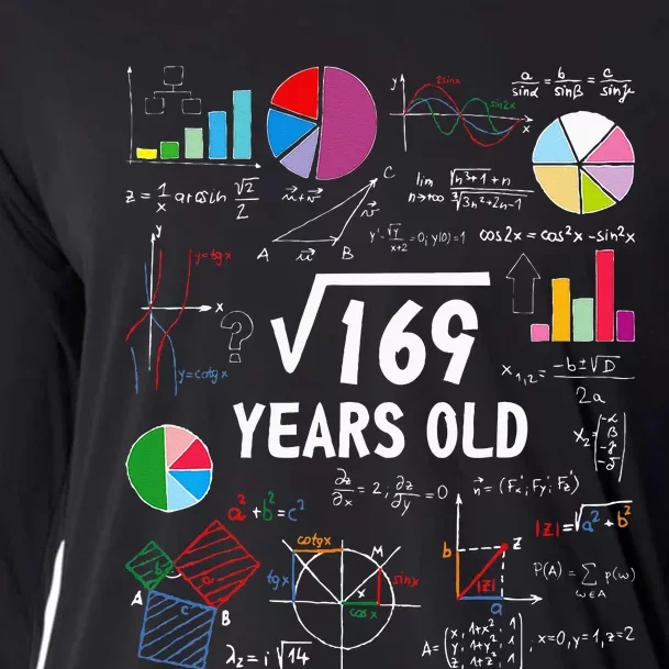 Square Root Of 169 13th Birthday 13 Year Old Math Nerd Cooling Performance Long Sleeve Crew