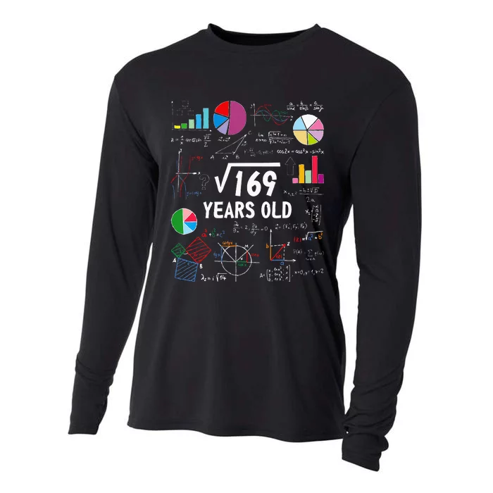 Square Root Of 169 13th Birthday 13 Year Old Math Nerd Cooling Performance Long Sleeve Crew