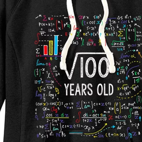 Square Root Of 100 10th Birthday 10 Year Old Gifts Math Bday Women's Fleece Hoodie