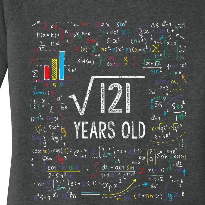 Square Root Of 121 11th Birthday 11 Year Old Gifts Math Bday Women's Perfect Tri Tunic Long Sleeve Shirt