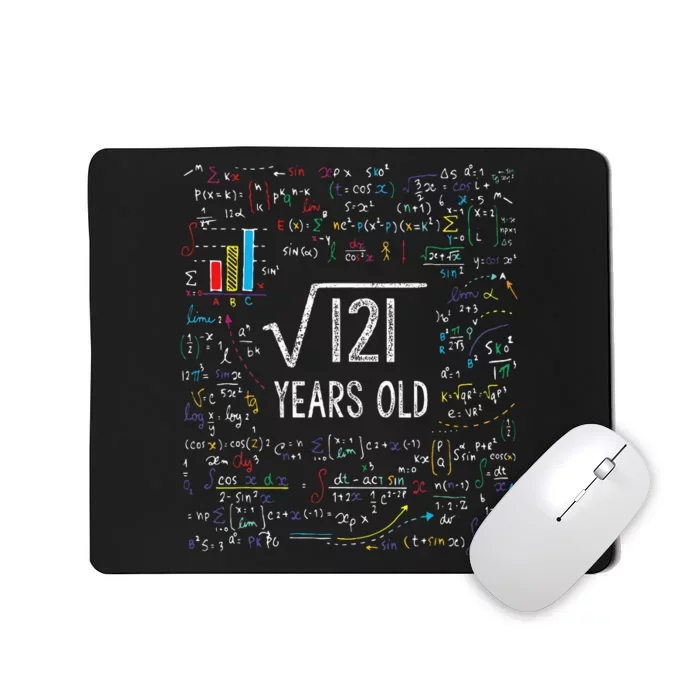 Square Root Of 121 11th Birthday 11 Year Old Gifts Math Bday Mousepad