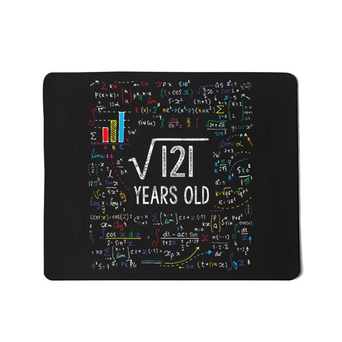 Square Root Of 121 11th Birthday 11 Year Old Gifts Math Bday Mousepad