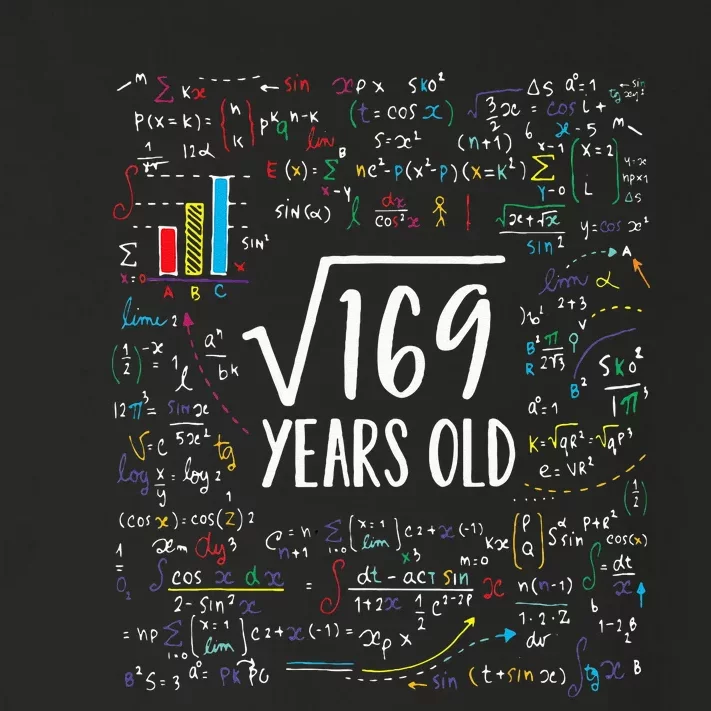 Square Root Of 169 13th Birthday 13 Year Old Gifts Math Bday Toddler Long Sleeve Shirt