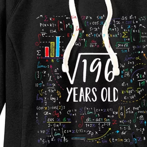 Square Root Of 196 14th Birthday 14 Year Old Gifts Math Bday Women's Fleece Hoodie