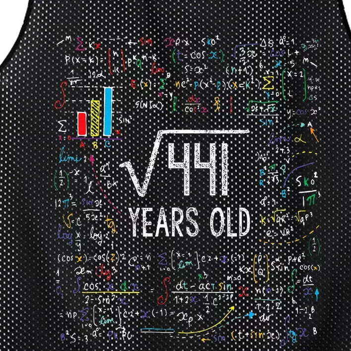 Square Root Of 441 21st Birthday 21 Year Old Gifts Math Bday Mesh Reversible Basketball Jersey Tank