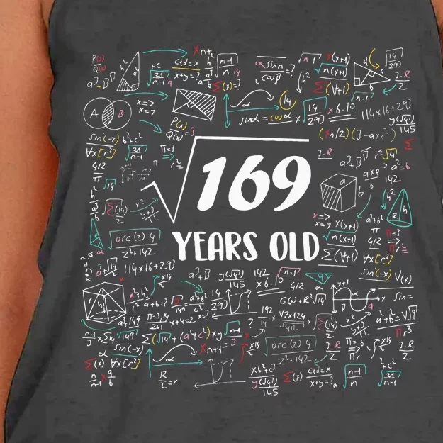 Square Root Of 3025 Bday Math 55th Birthday 55 Years Old Women's Knotted Racerback Tank