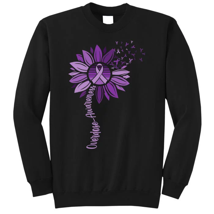 Sunflower Ribbons Overdose Awareness Tall Sweatshirt