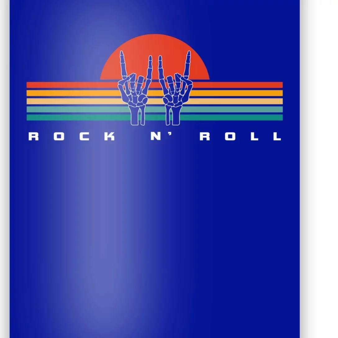 Skeleton Rock On Rock And Roll Great Gift Poster