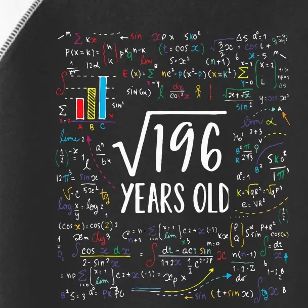 Square Root Of 196 14th Birthday 14 Year Old Gifts Math Bday Toddler Fine Jersey T-Shirt