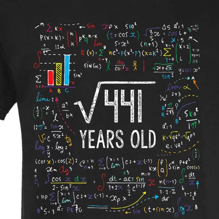 Square Root Of 441 21st Birthday 21 Year Old Gifts Math Bday Garment-Dyed Heavyweight T-Shirt