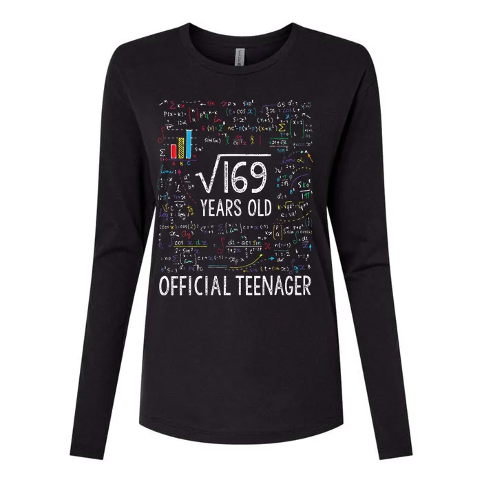 Square Root Of 169 13 Years Old Nager Birthday Womens Cotton Relaxed Long Sleeve T-Shirt