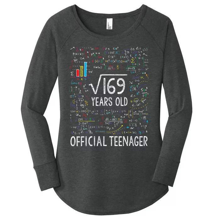 Square Root Of 169 13 Years Old Nager Birthday Women's Perfect Tri Tunic Long Sleeve Shirt