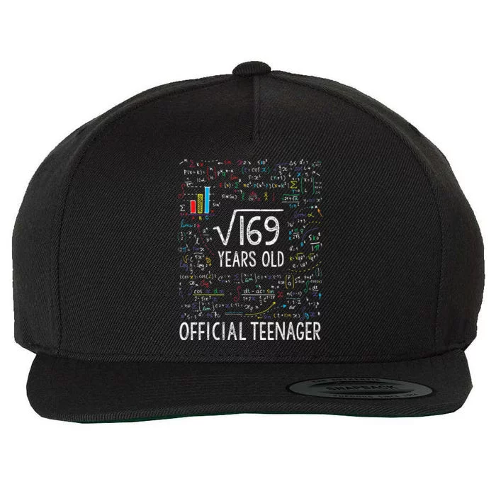 Square Root Of 169 13 Years Old Nager Birthday Wool Snapback Cap