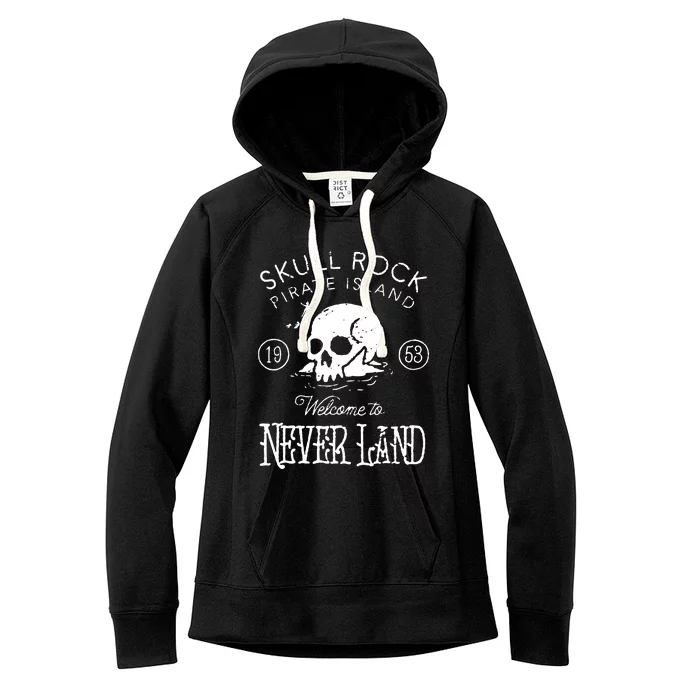 Skull Rock Pirate Island Never Land Women's Fleece Hoodie