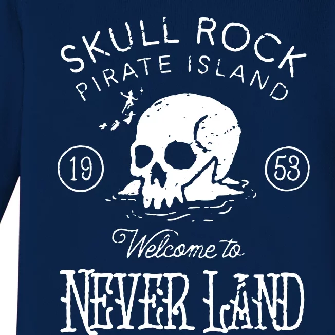 Skull Rock Pirate Island Never Land Baby Long Sleeve Bodysuit