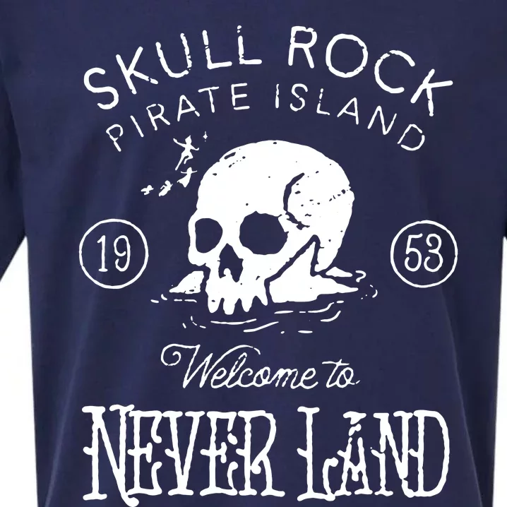 Skull Rock Pirate Island Never Land Sueded Cloud Jersey T-Shirt