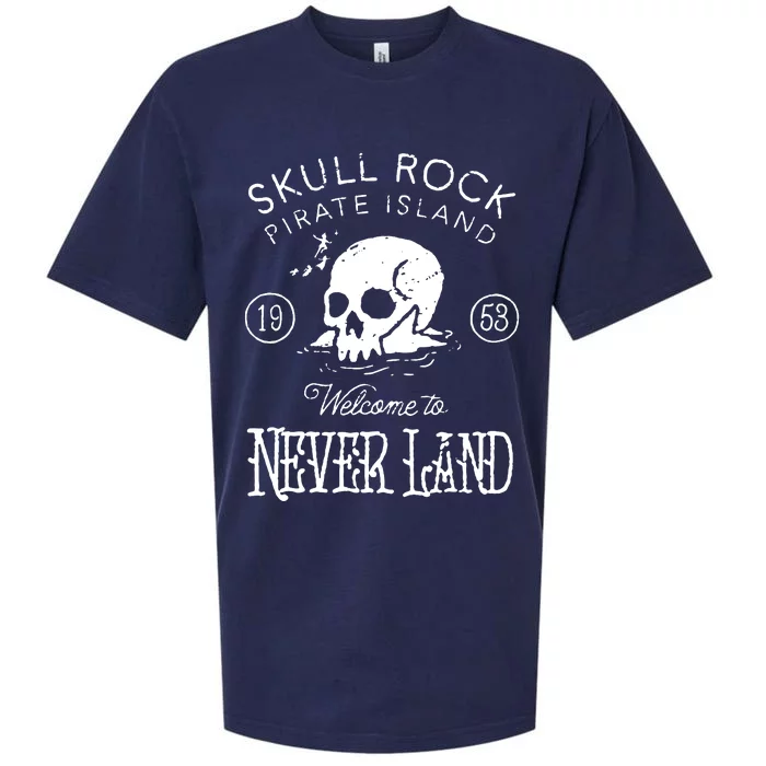 Skull Rock Pirate Island Never Land Sueded Cloud Jersey T-Shirt